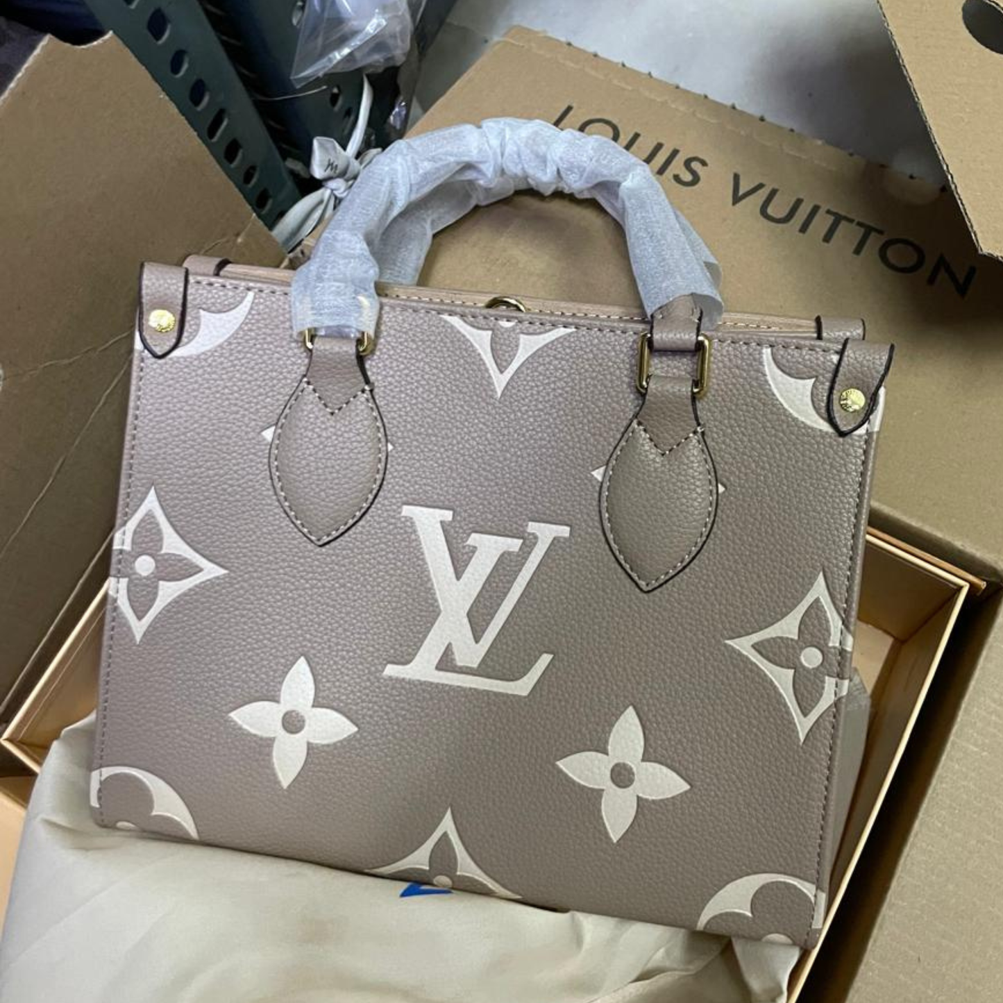 Premium Oversized Monogram Tote Bag with Box