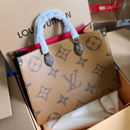 Premium Oversized Monogram Tote Bag with Box