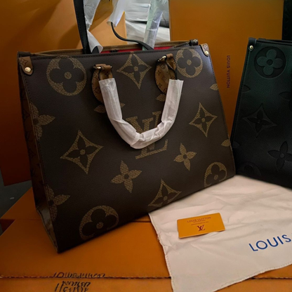 Premium Oversized Monogram Tote Bag with Box