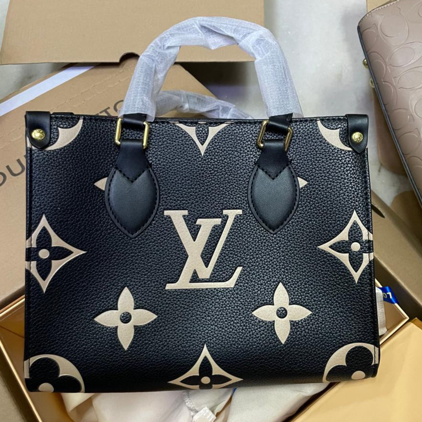 Premium Oversized Monogram Tote Bag with Box