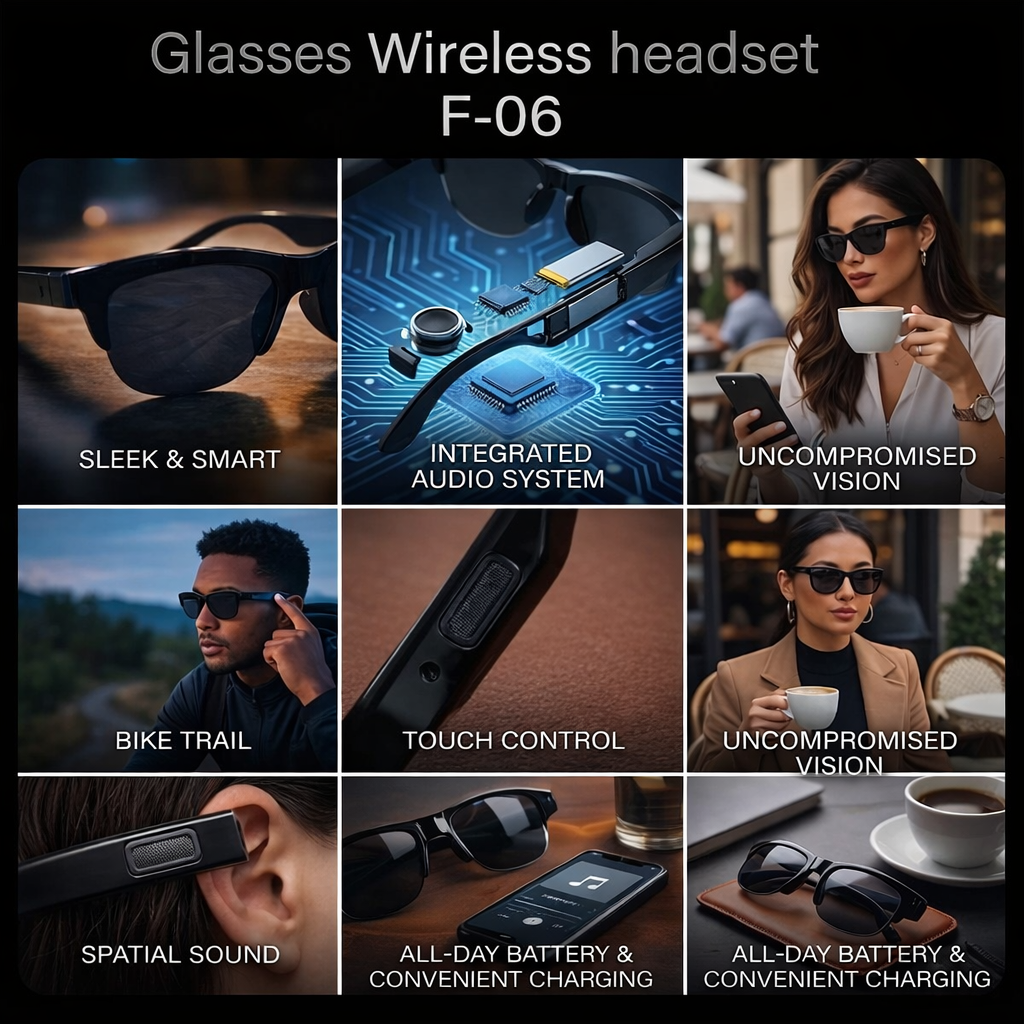 F-06 Wireless Smart Audio Glasses