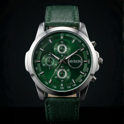 AVEON Premium Green Chronograph Watch