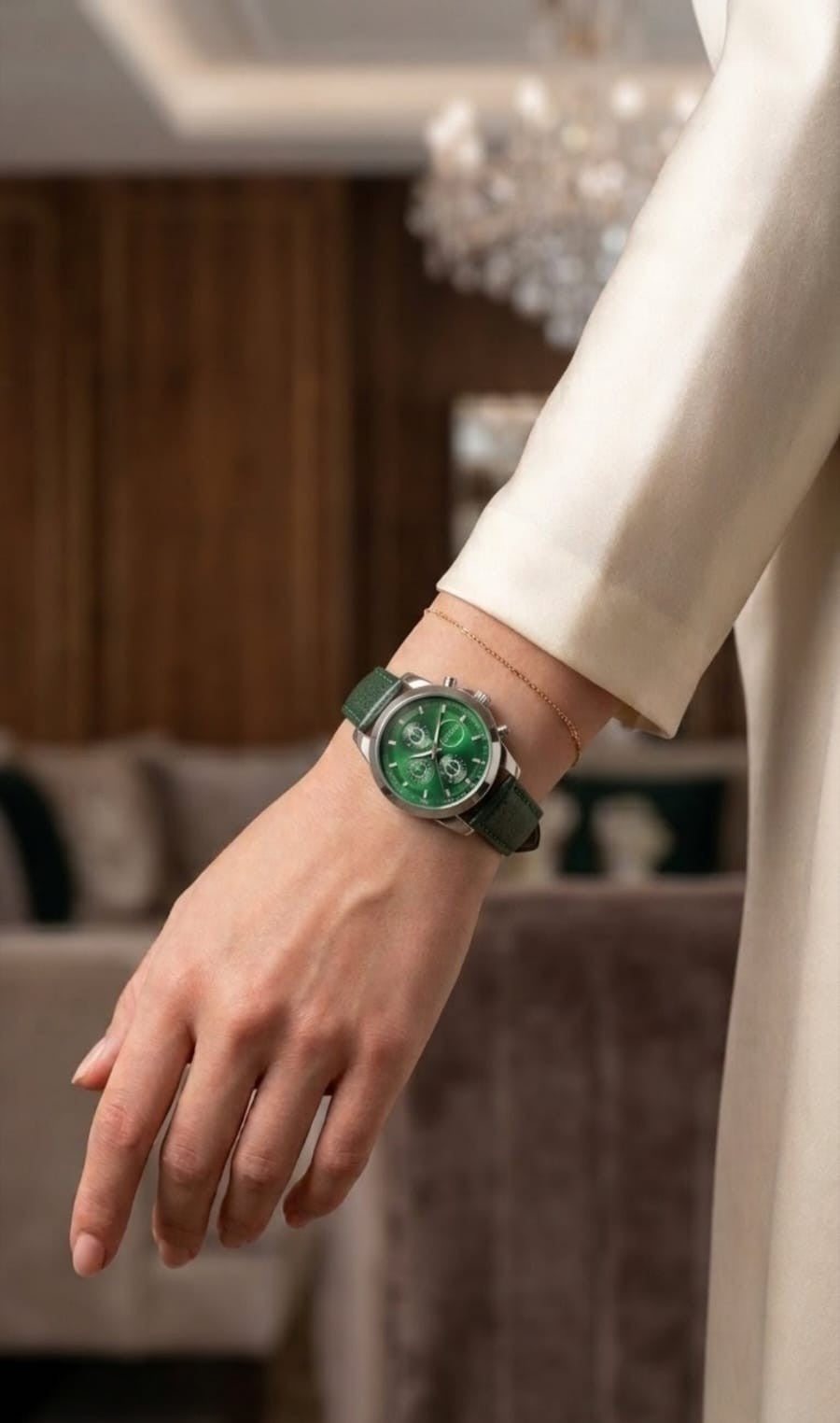 AVEON Premium Green Chronograph Watch