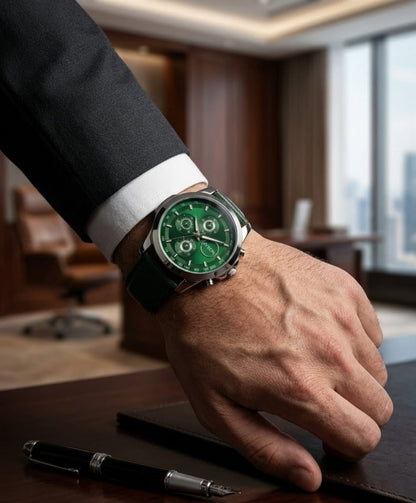 AVEON Premium Green Chronograph Watch